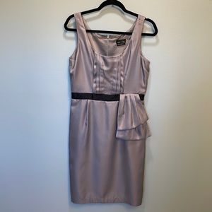 Vintage Silver & Black Satin Dress